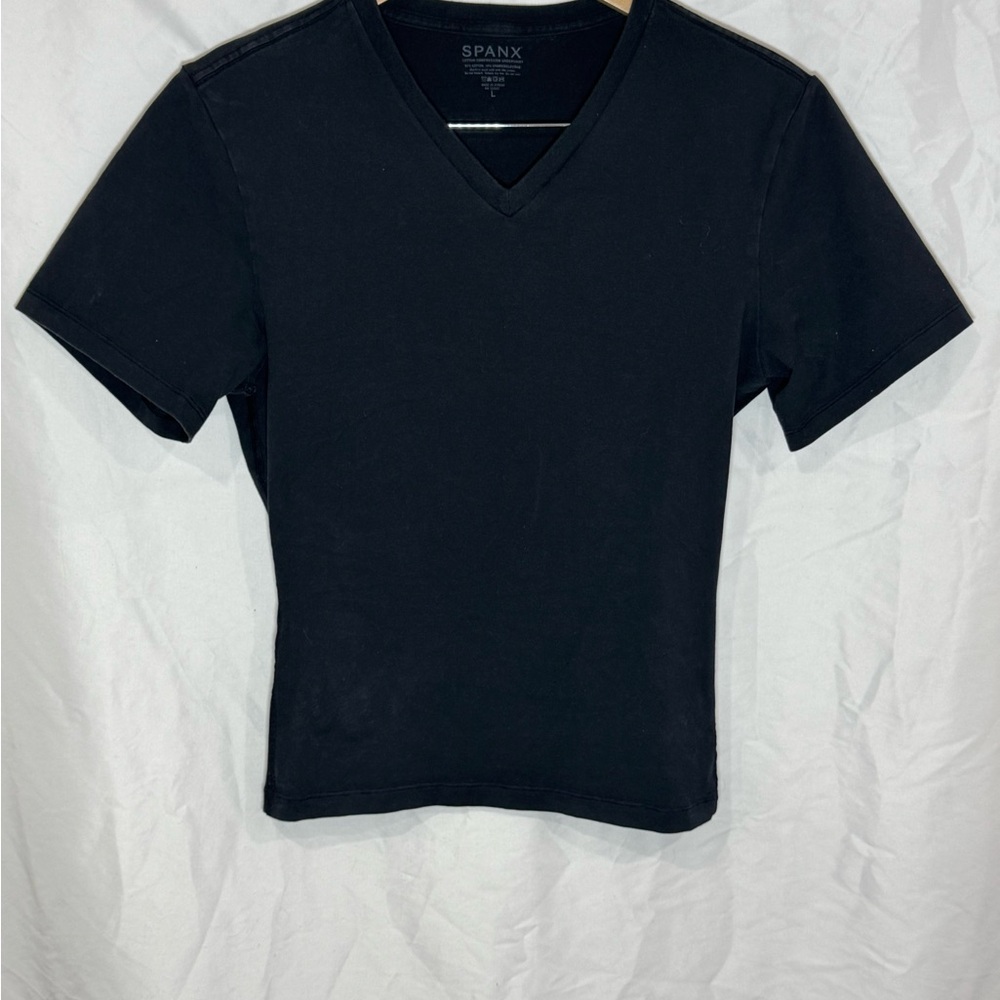 SPANX Classic Black V-Neck Tee